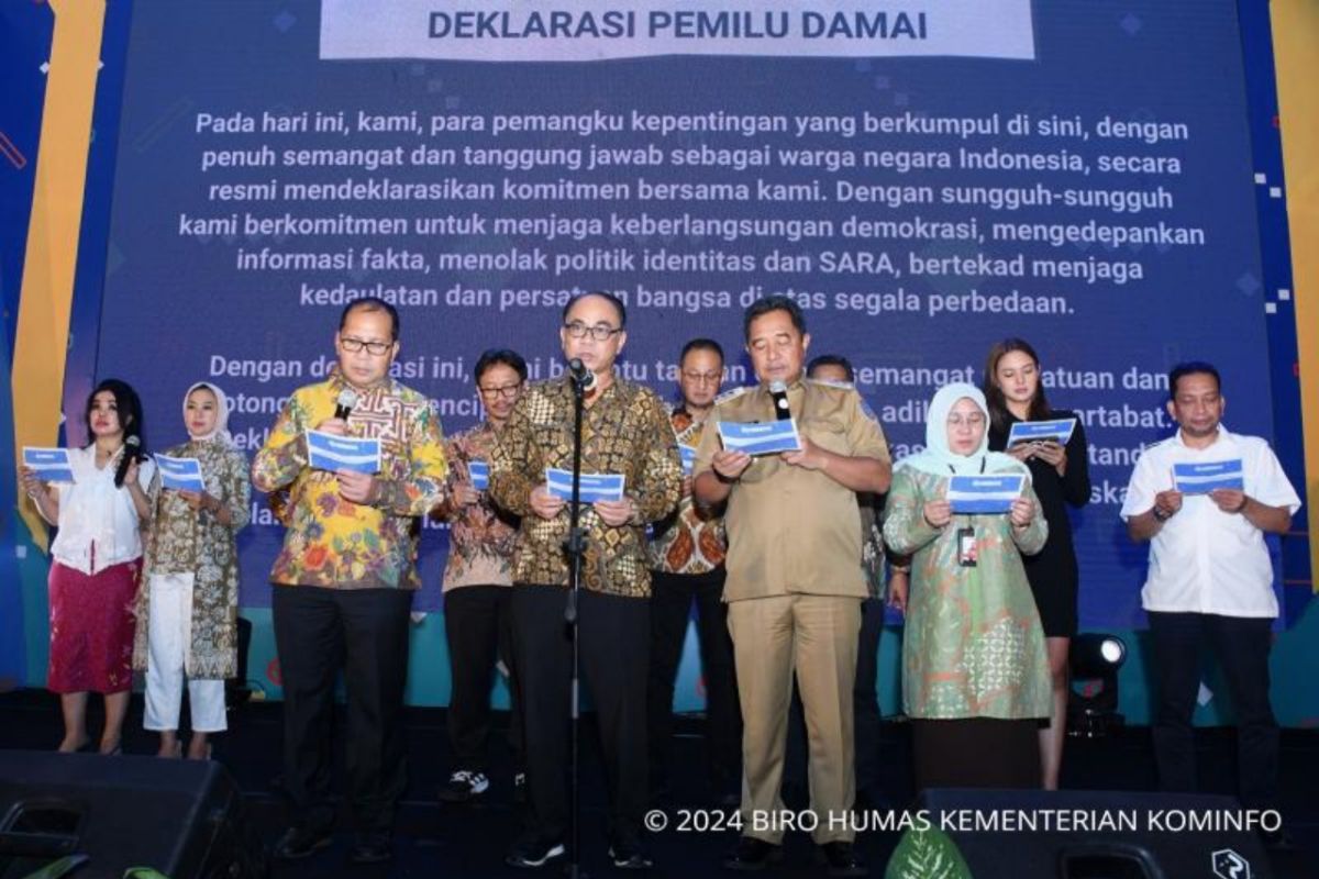 Kominfo invites Makassar youth to declare Peaceful Election