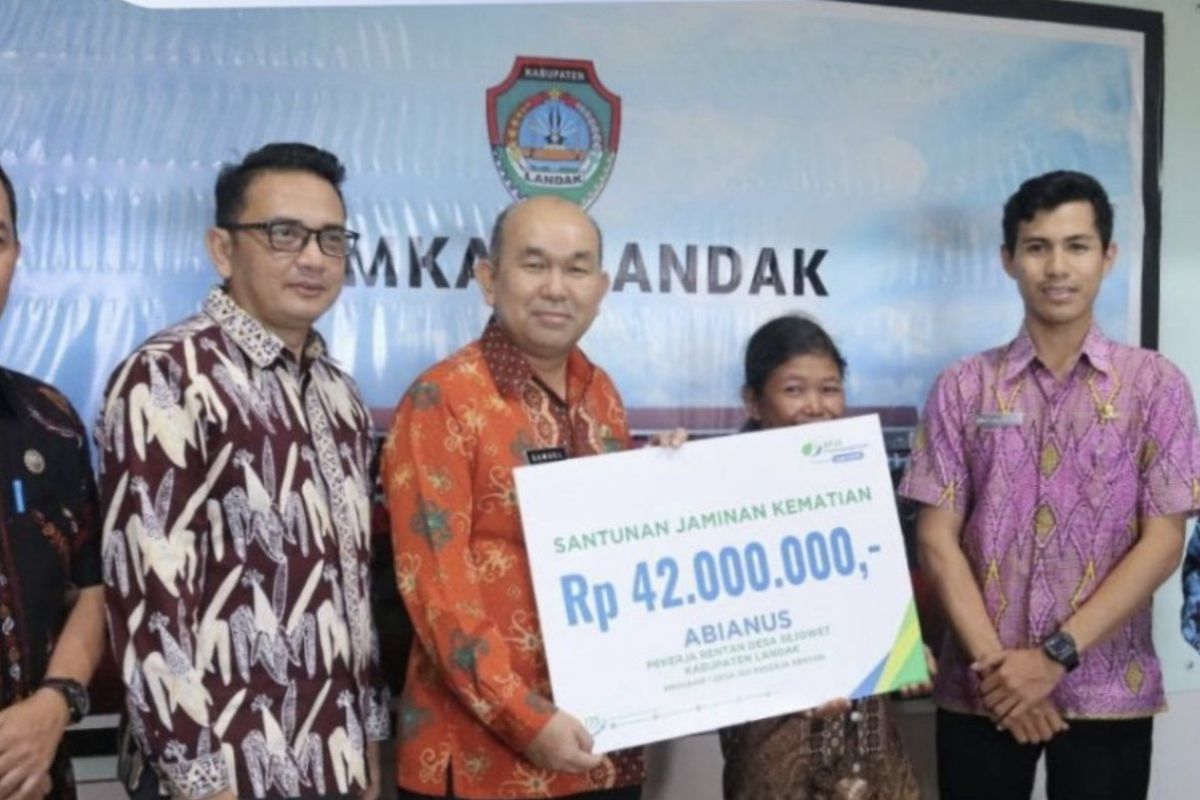 Sebanyak 2.700 pekerja di Landak dilindungi BPJAMSOSTEK dari DBH sawit