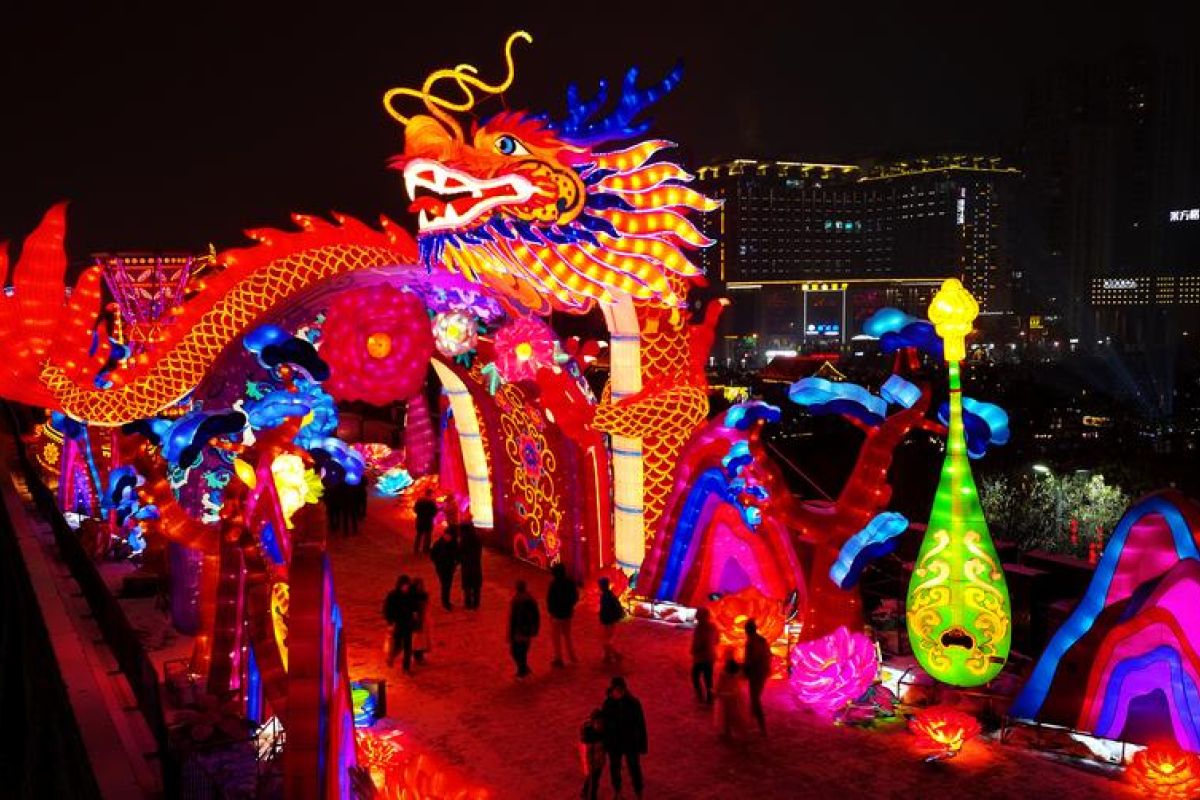 Chang'an Light Show 2024 dimulai di Xi'an, China
