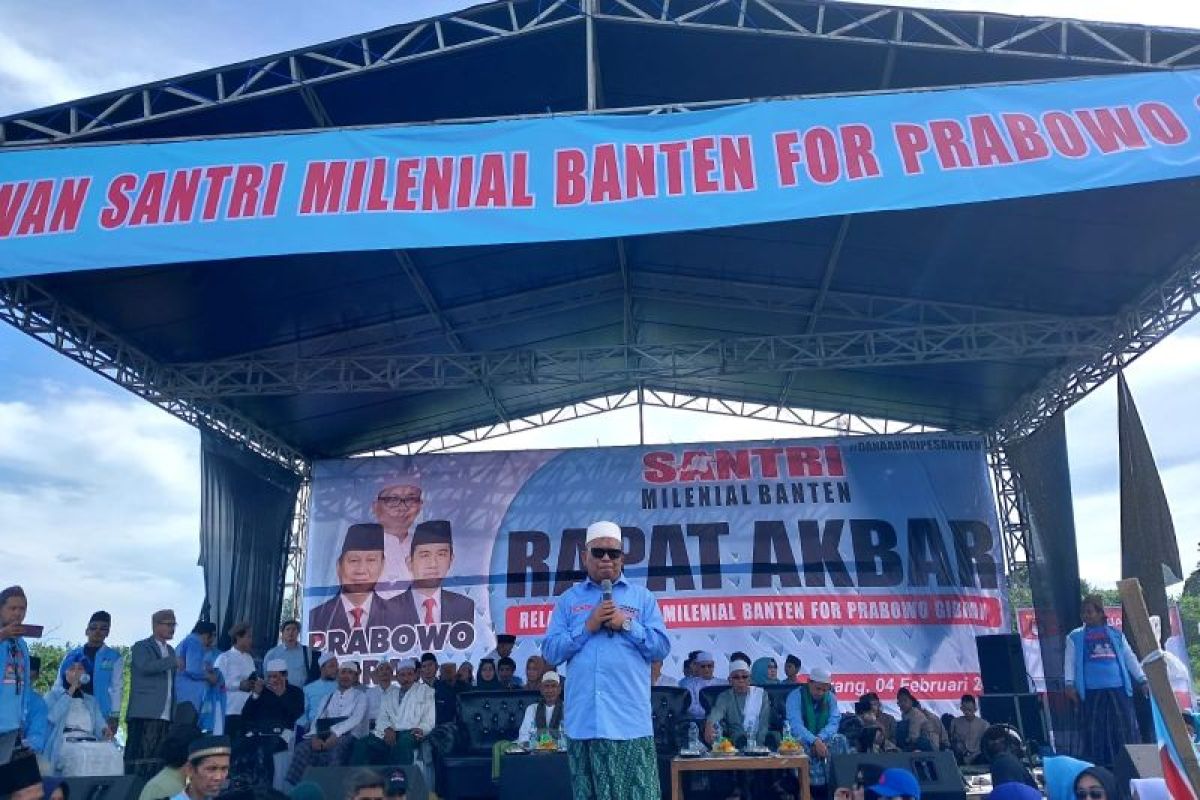 Santri di Banten dukung Prabowo Gibran serukan pilpres satu putaran