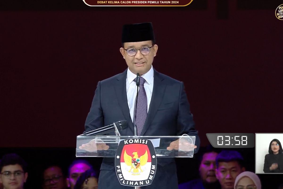 Election debate: Anies to realize human development with equality