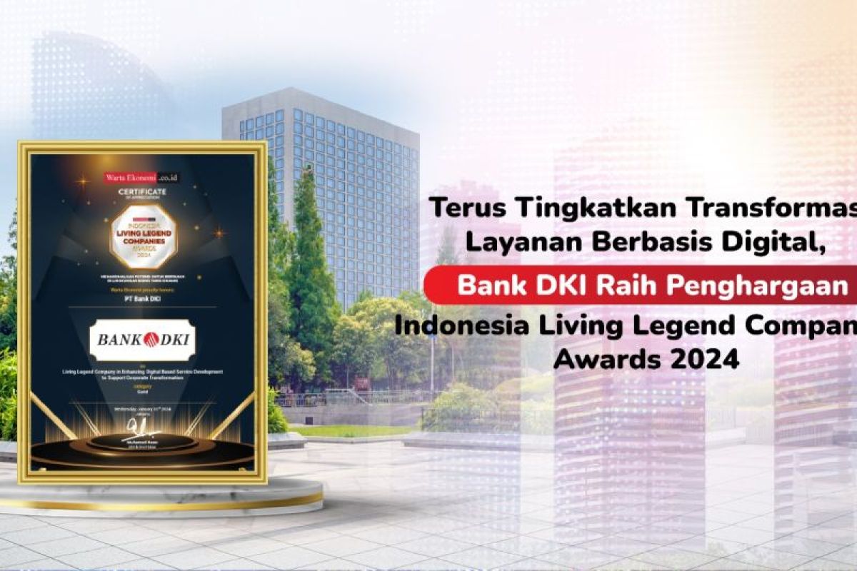 Bank DKI boyong penghargaan dari ajang Indonesia Living Legend Companies Awards 2024