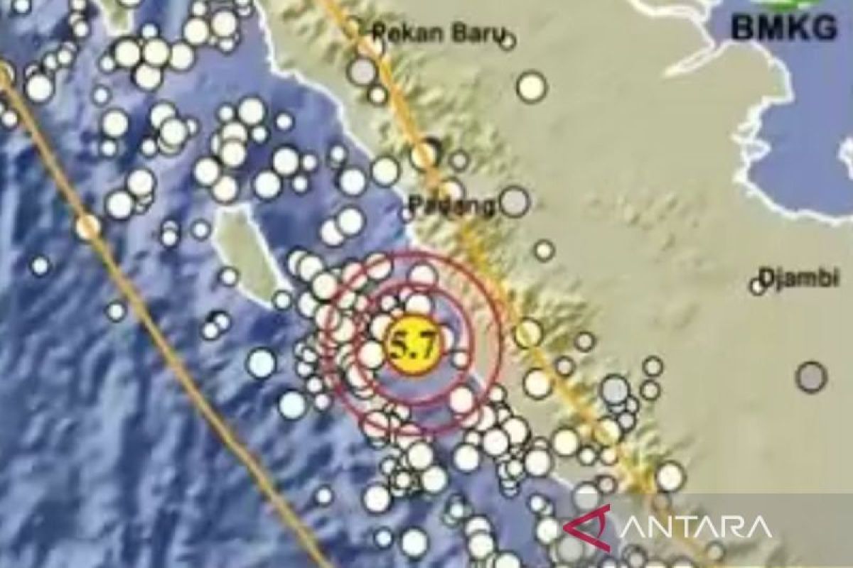 Gempa Magnitudo 5,7 terasa pada beberapa daerah di Sumbar