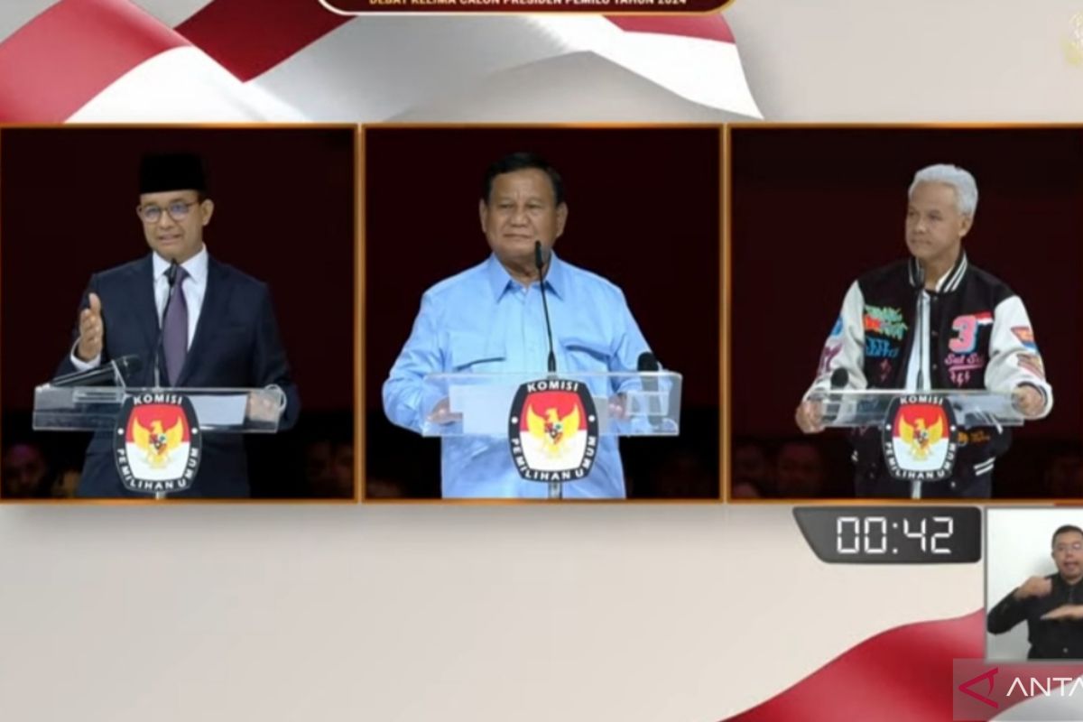 Jangan lewatkan, debat Capres  pamungkas pada Minggu malam ini