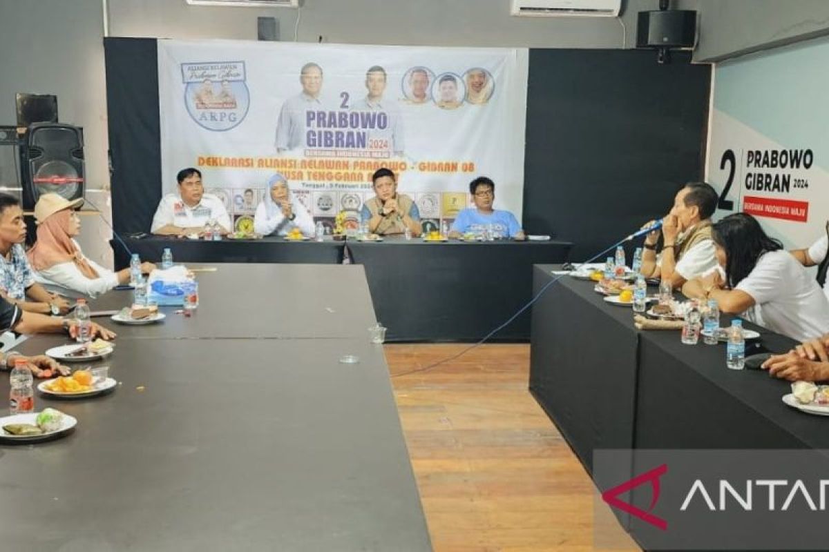 Aliansi relawan target 60 persen suara untuk Prabowo-Gibran di NTB