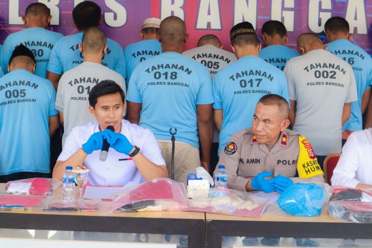 Polres Banggai ungkap 18 kasus narkoba selama periode Januari 2024