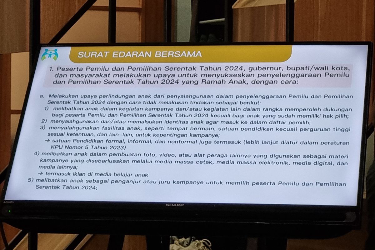 KPAI terbitkan SE Bersama tekan pelanggaran hak anak di Pemilu