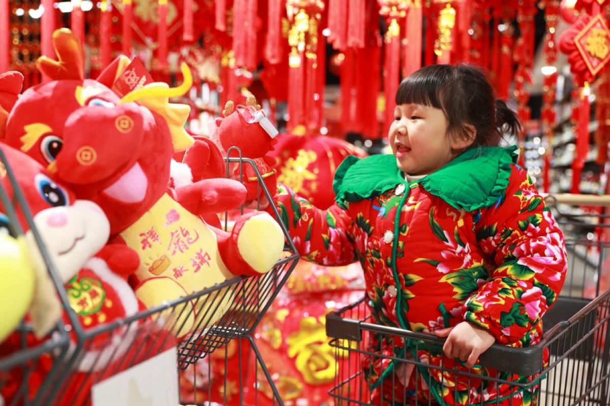 China amankan pasokan kebutuhan pokok selama Festival Musim Semi