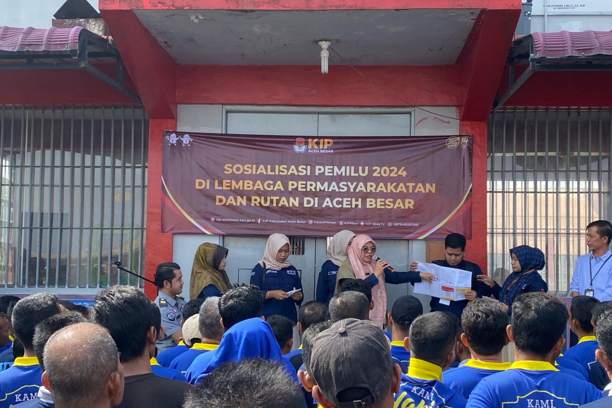 KIP Aceh Besar sosialisasi Pemilu di Lapas Kelas II A