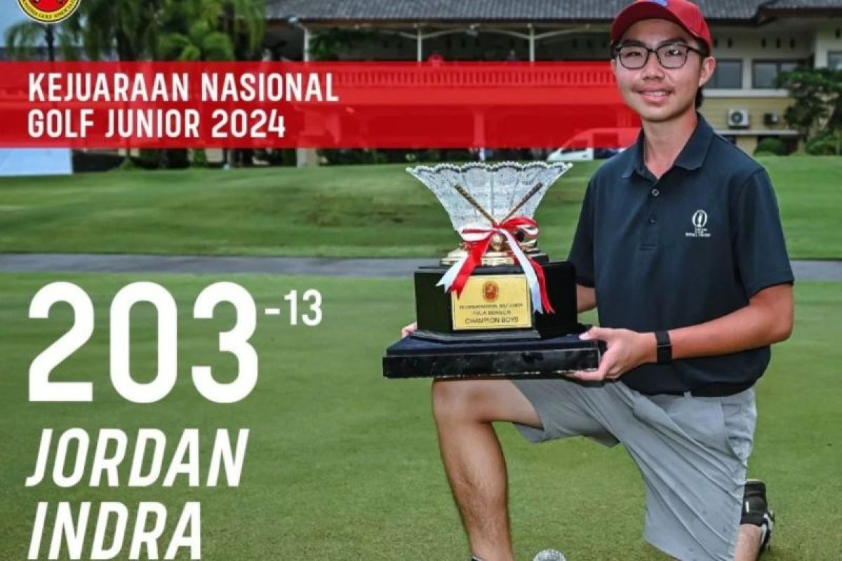 Jordan Indra kembali juara kejurnas golf junior dan cetak rekor
