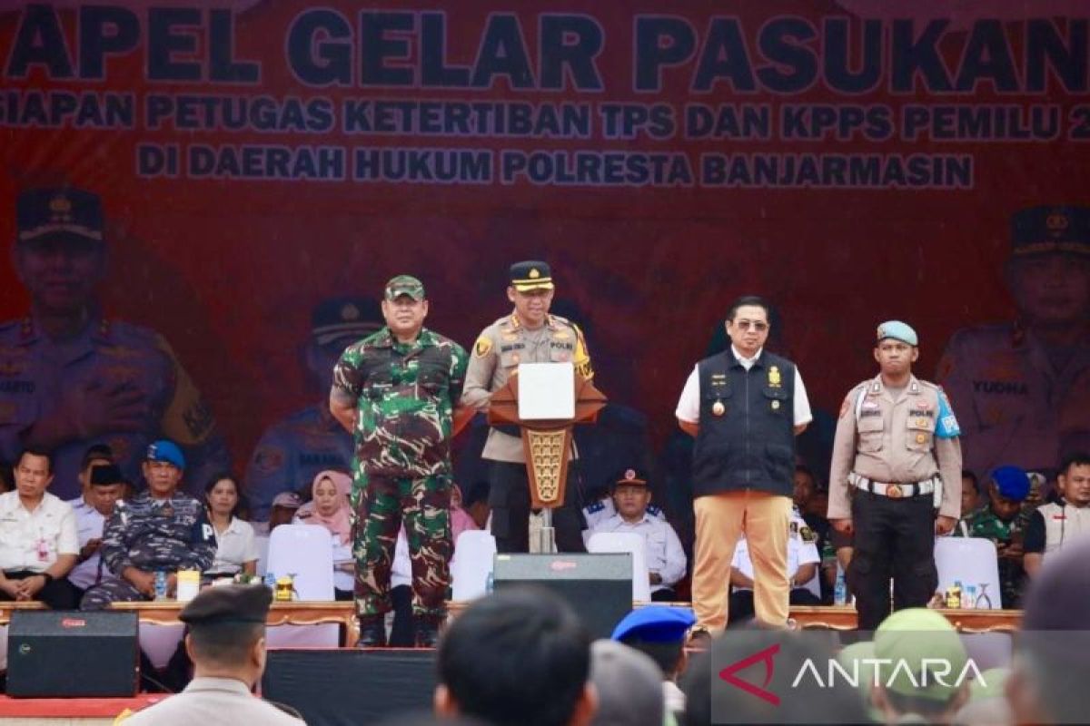 4.364 personel Polresta Banjarmasin amankan TPS Pemilu 2024