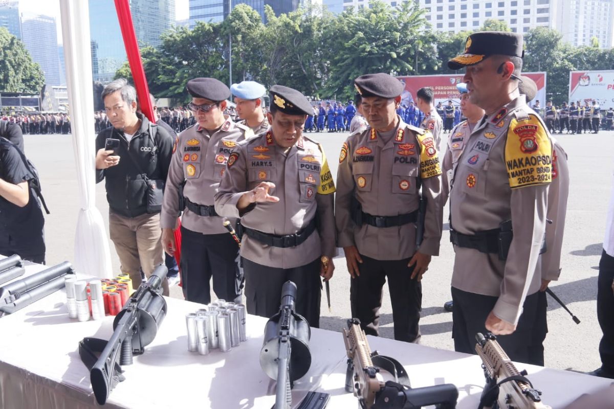 Polda Metro Jaya selenggarakan apel persiapan pengamanan Pemilu 2024