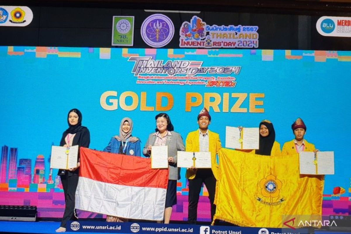 Mahasiswa Unsri raih emas Thailand Inventor Day IPITEX 2024