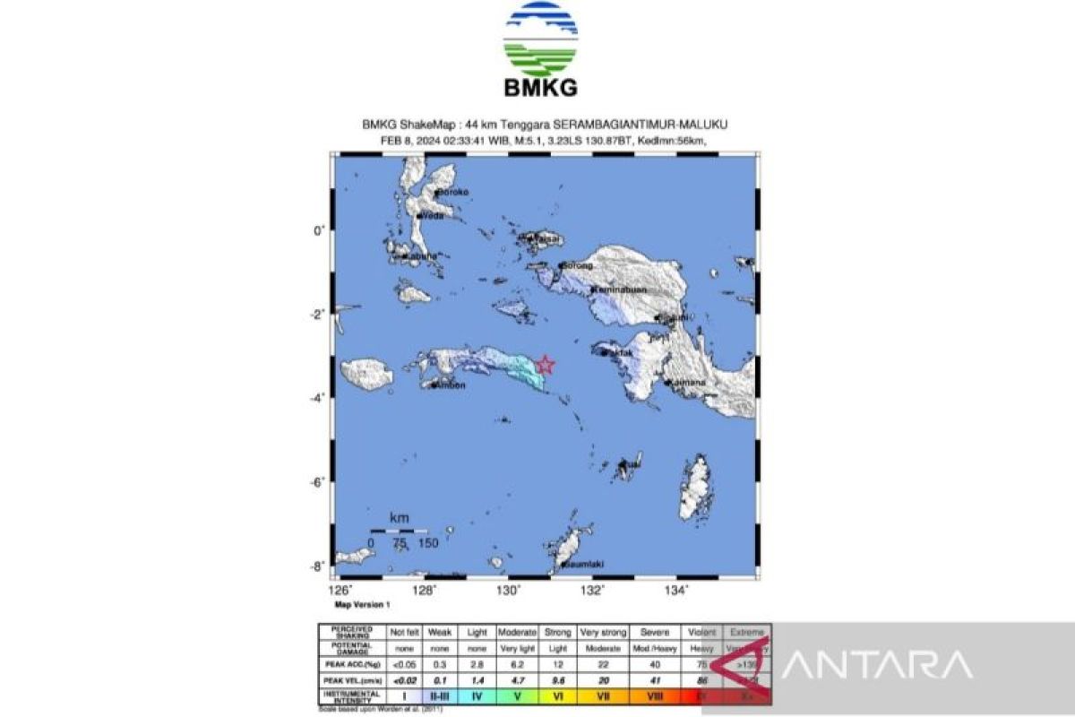 BMKG: Deformasi batuan lempeng timbulkan gempa tektonik di Seram Timur