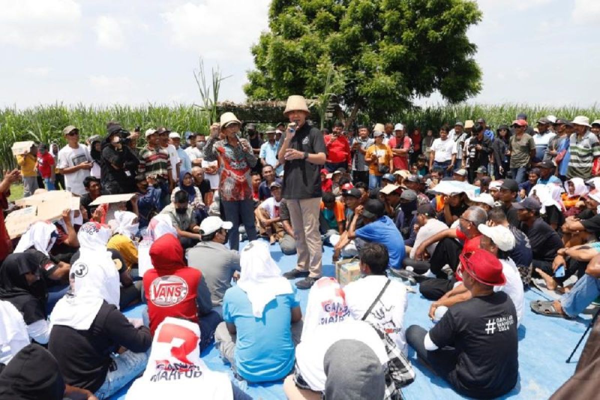 Capres Ganjar Pranowo janji tambah kuota pupuk bersubsidi dan bangun tiga pabrik baru