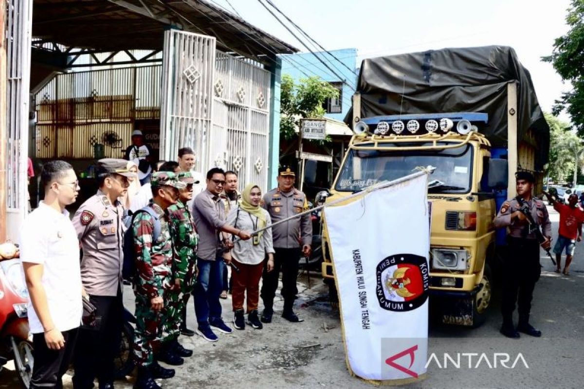 KPU HST distribusikan logistik Pemilu ke desa tertinggal