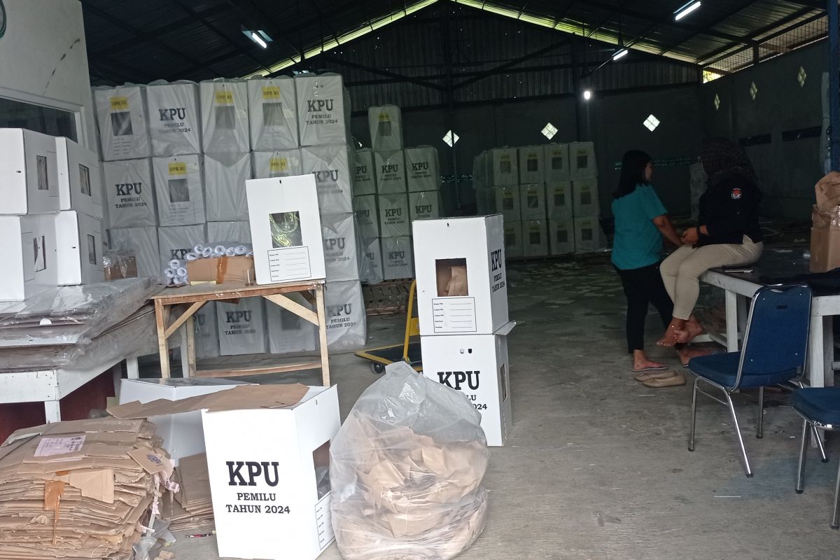 KPU Lebak sebut pendistribusian logistik pemilu capai 90 persen