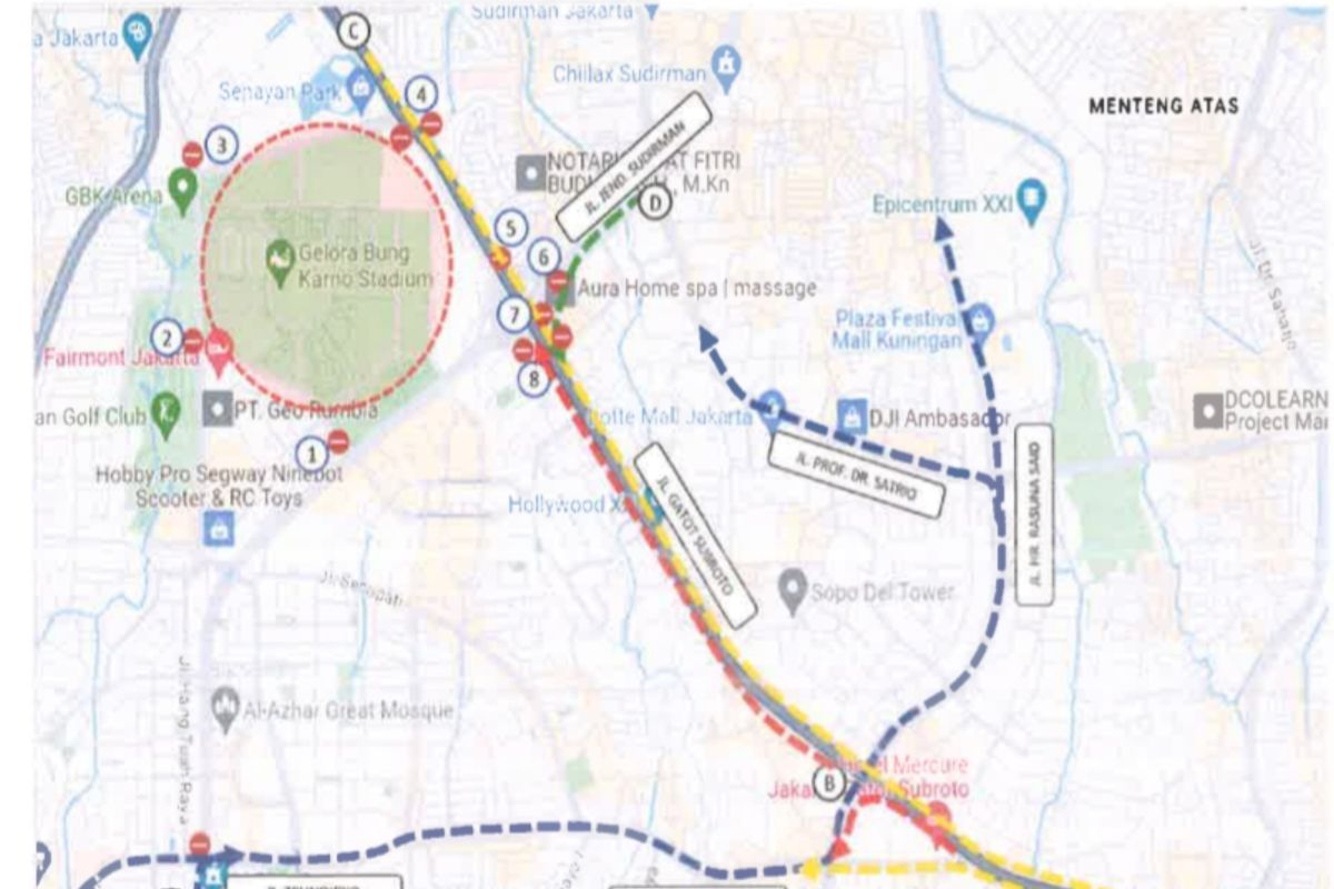 Ini rekayasa lalin dan titik parkir saat kampanye akbar di GBK besok