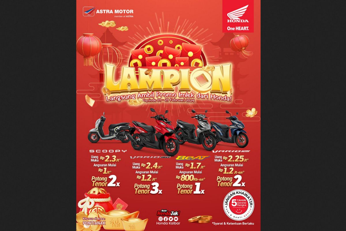 Sambut Tahun Baru Imlek, Astra Motor Kalbar berikan Ppomo LAMPION