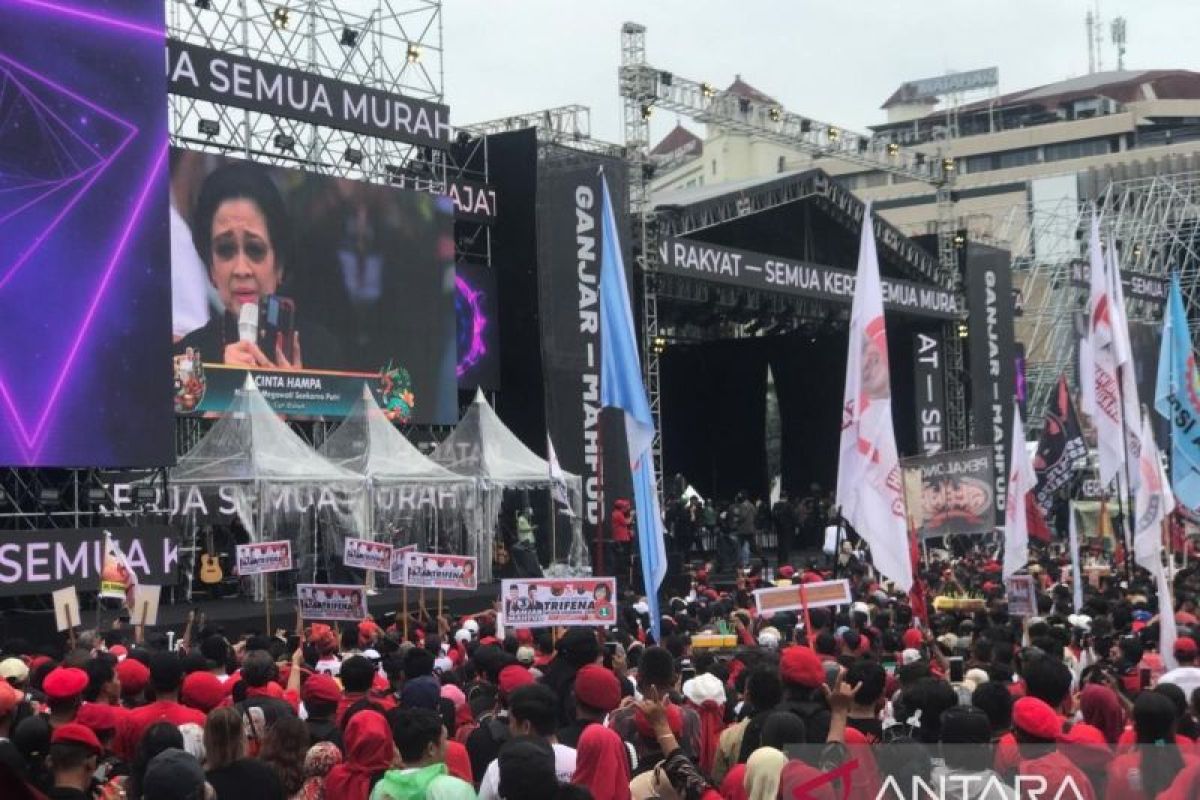 Megawati serukan Ganjar-Mahfud menangi Pilpres satu putaran