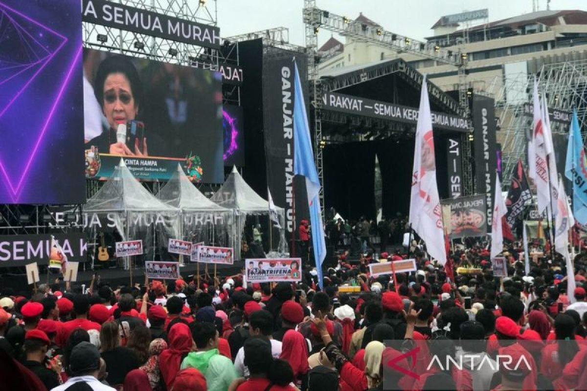 Megawati serukan Ganjar-Mahfud menangi Pilpres 2024 satu putaran