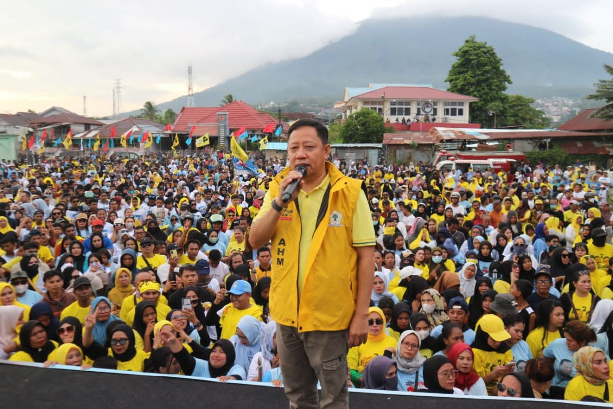 Ribuan orang hadiri kampanye terakhir  Prabowo-Gibran di Ternate