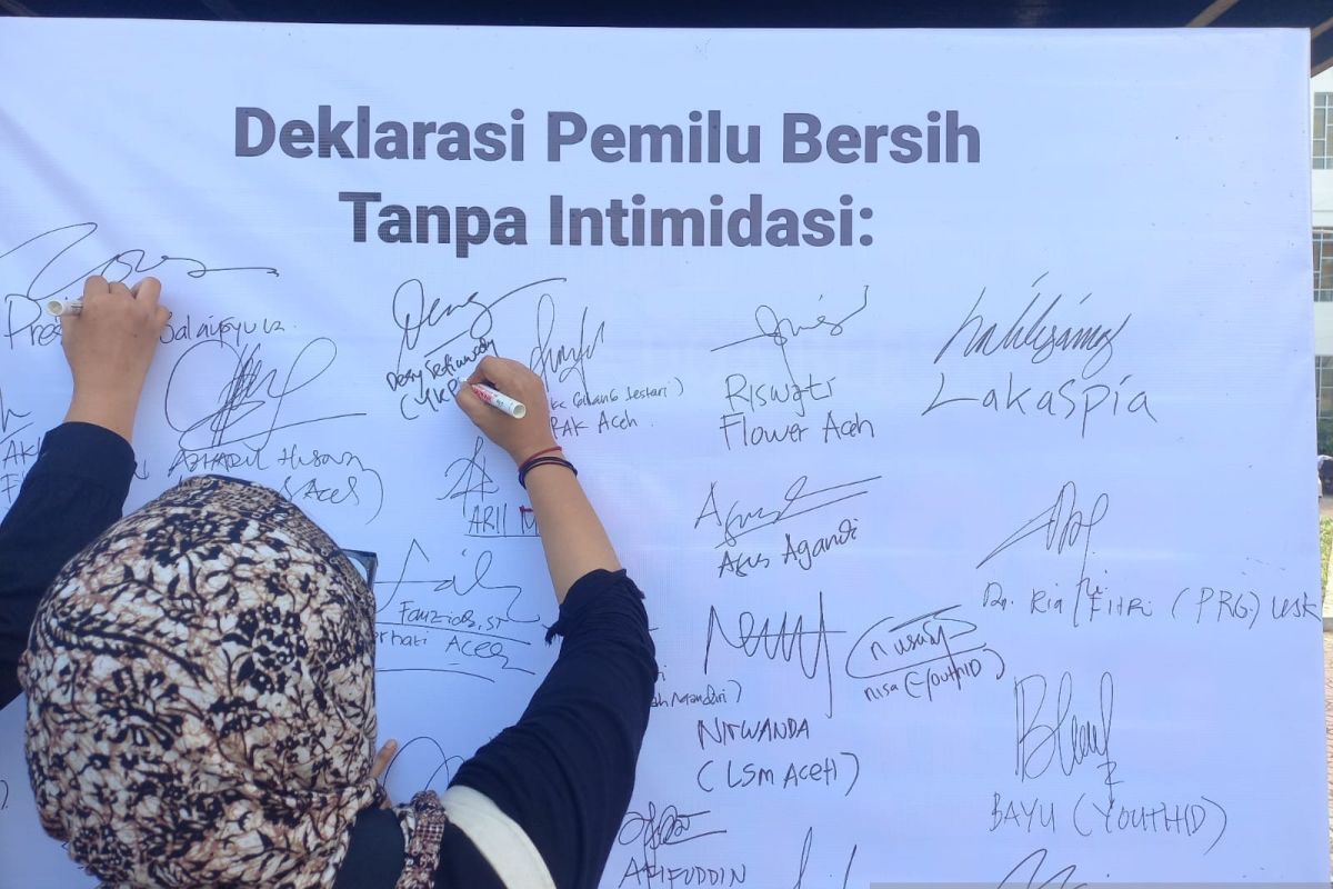 Alasan elemen sipil di Aceh deklarasi Pemilu 2024 bersih