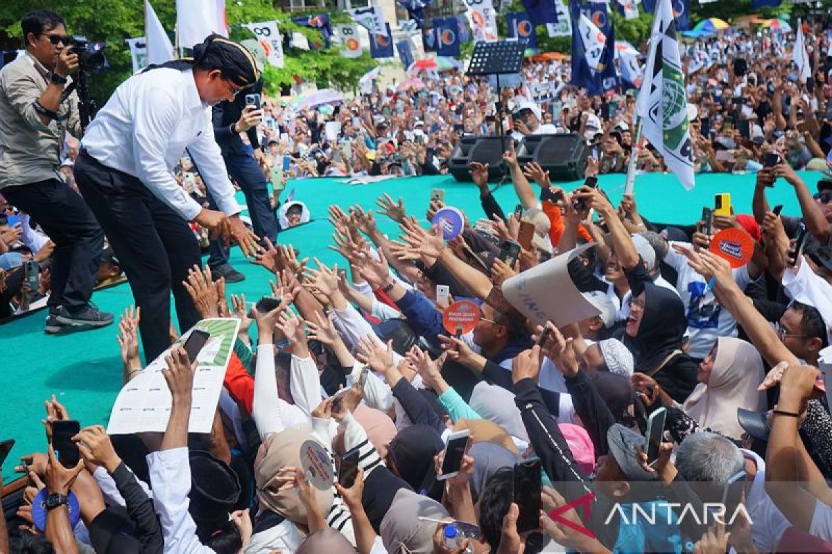 Kampanye Anies di Tulungagung dihadiri ribuan orang lintasdaerah