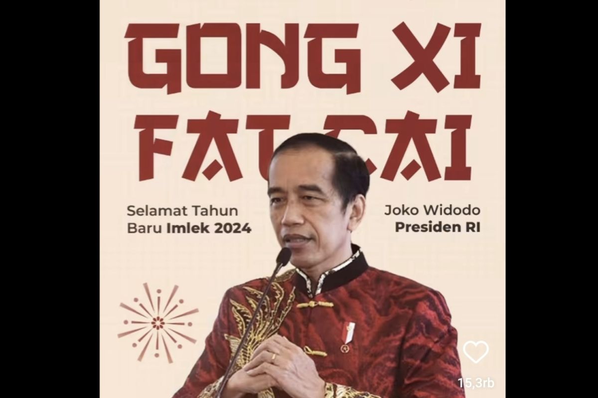 Tahun Baru Imlek, Jokowi ajak rayakan keberagaman budaya di Tahun Naga Kayu