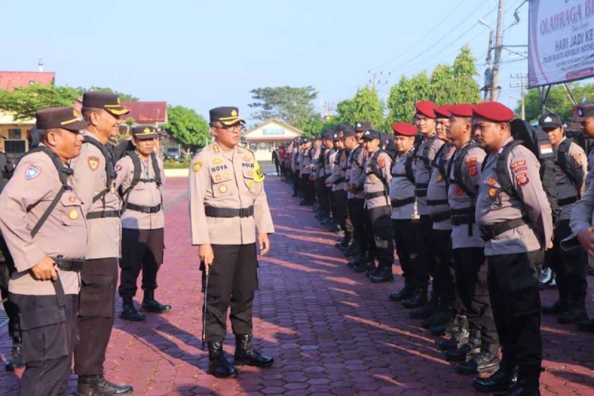 Polres Aceh Timur kerahkan 846 personel pengamanan TPS Pemilu 2024
