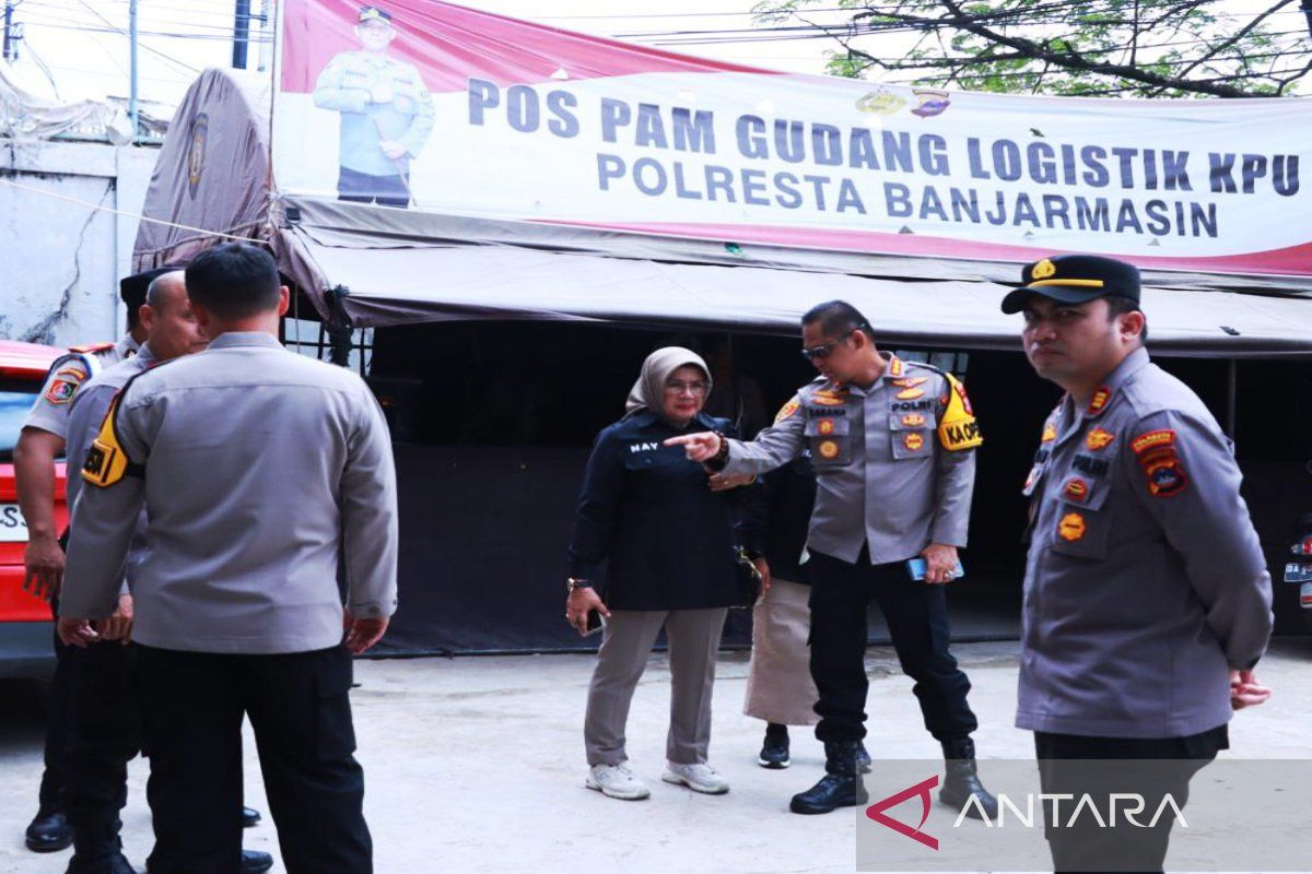 Polresta Banjarmasin cek gudang logistik KPU jelang pencoblosan