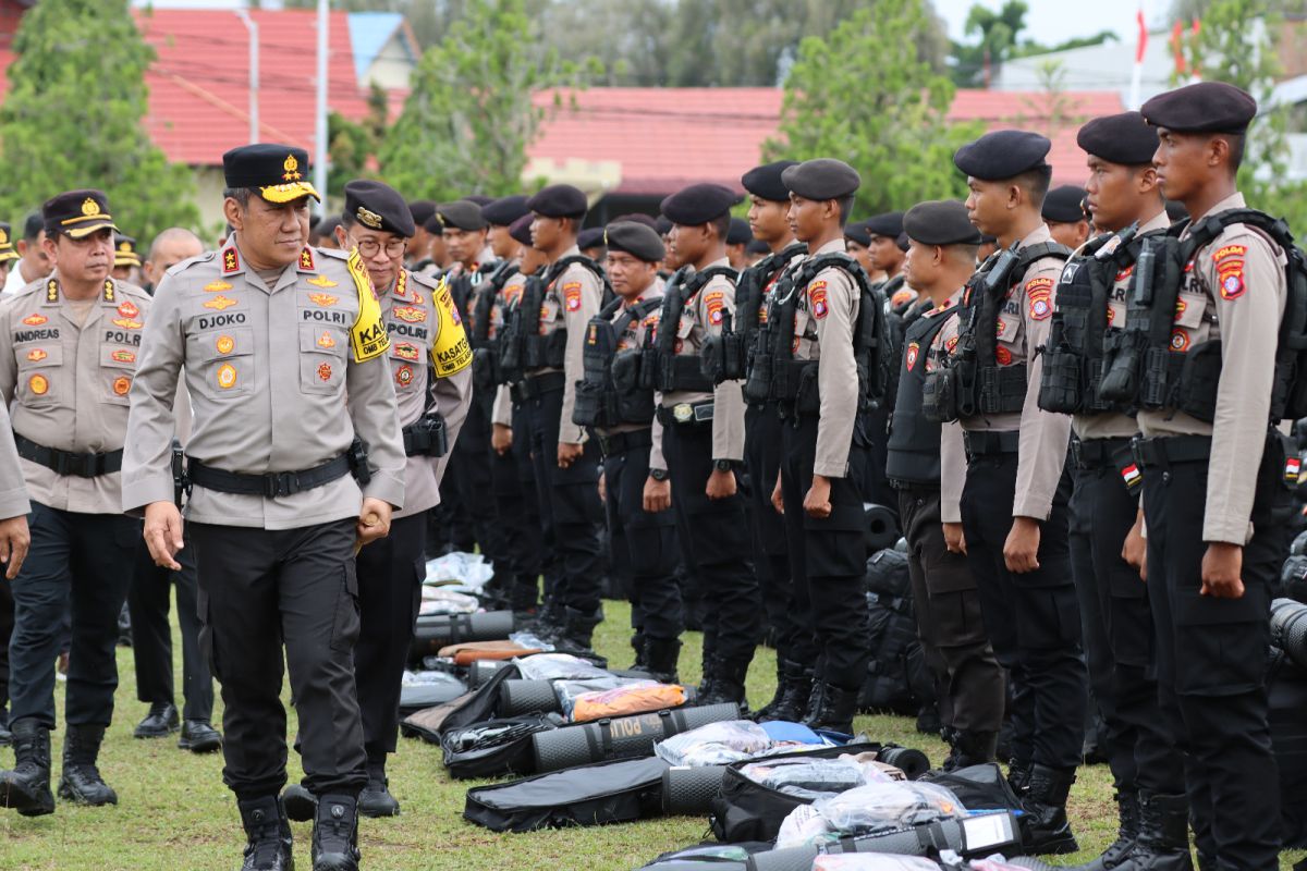 Polda Kalteng gelar apel pemberangkatan 335 personel PAM TPS