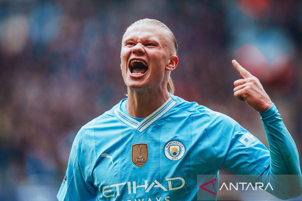 Lima gol Erling Haaland warnai kemenangan Man City atas Luton Town