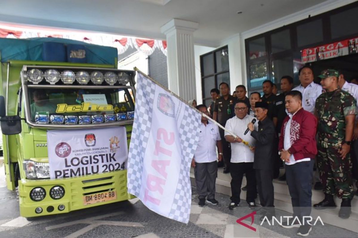 KPU kabupaten Gorontalo mulai distribusikan logistik Pemilu 2024