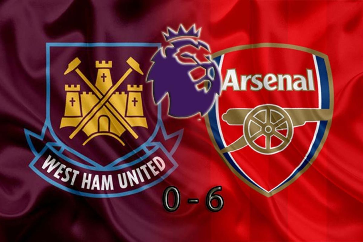 Arsenal berpesta setengah lusin gol di markas West Ham United