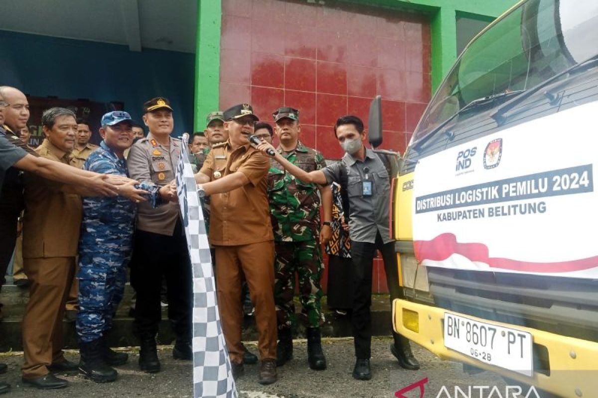 KPU Belitung distribusikan logistik pemilu ke wilayah kepulauan