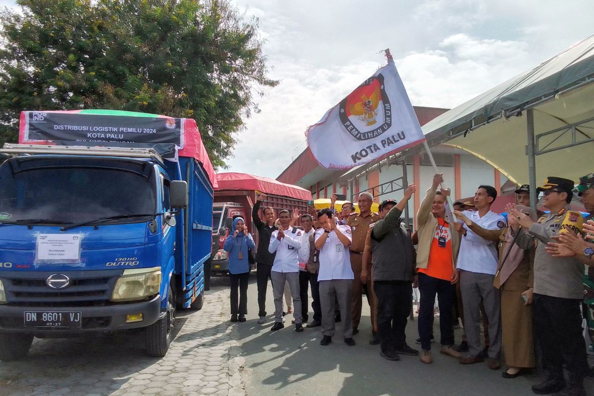 KPU Kota Palu mulai distribusi logistik Pemilu ke delapan kecamatan