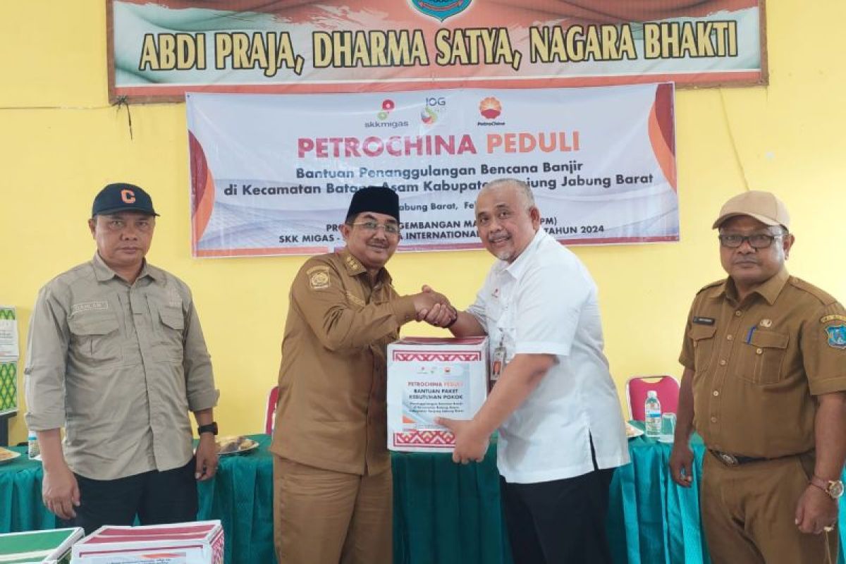 SKK Migas-PetroChina bantu 229 KK korban banjir Batang Asam Tanjabbar