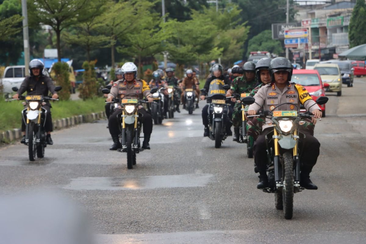Wakapolda Jambi cek pasukan gabungan patroli skala besar jelang Pemilu 2024