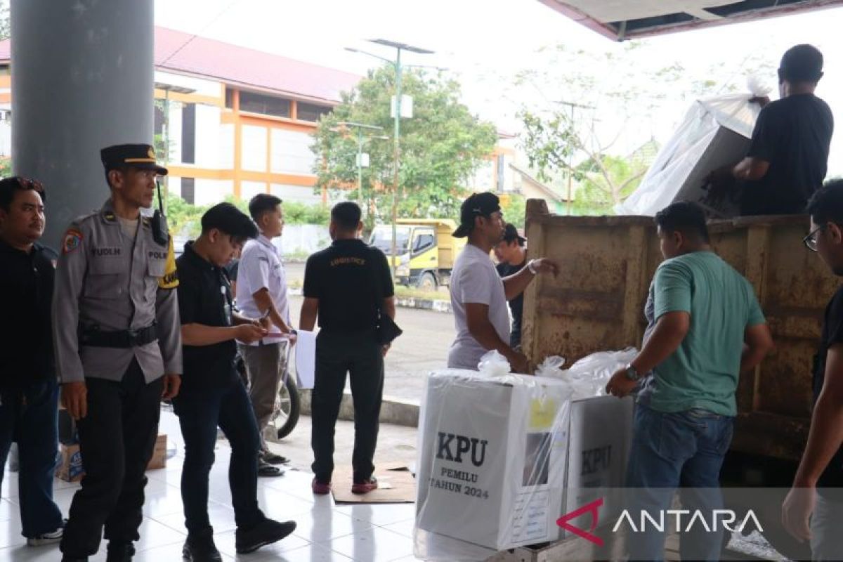KPU: Logistik pemilu sudah terdistribusi hingga ke pedalaman Kaltara