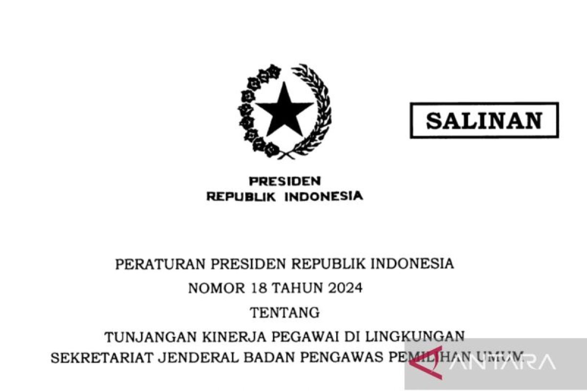 Jelang Pemilu 2024, Presiden Jokowi terbitkan perpres kenaikan tunjangan petugas Bawaslu