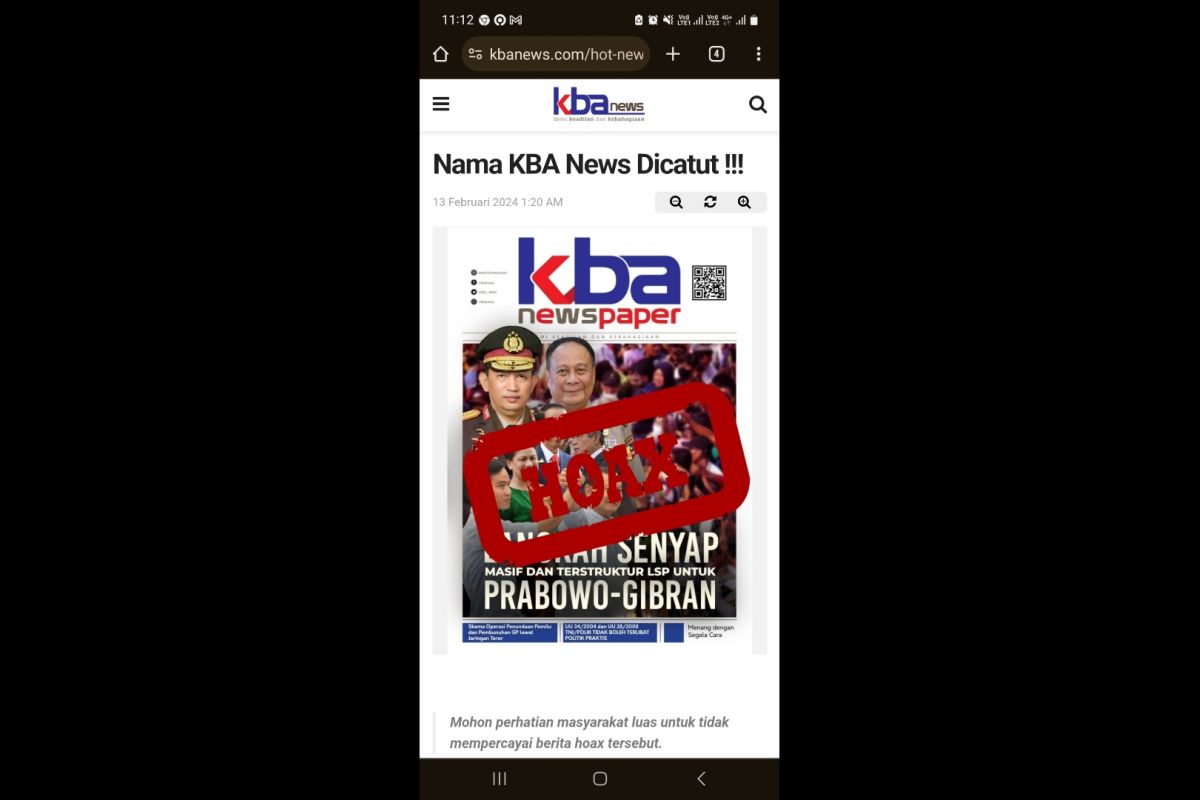 Polri dan KBA News mengusut pembuat hoaks ketidaknetralan Kapolri
