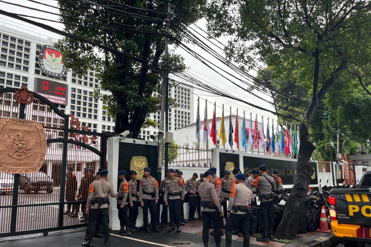 Polri kerahkan 181 personel jaga KPU RI di hari pemungutan suara