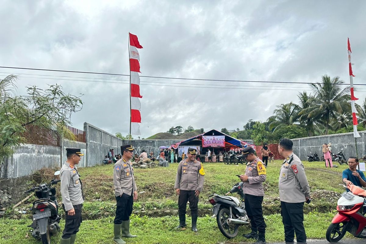 Polres Gorontalo Utara patroli tinjau TPS usai pemungutan suara