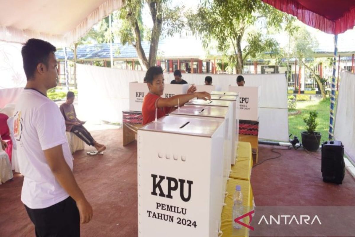 Pemungutan suara di Lapas Narkotika Karang Intan kondusif dengan 1.533 pemilih