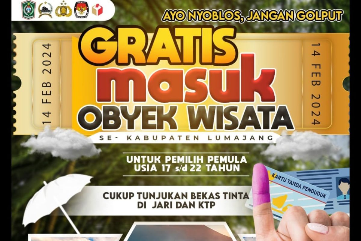 Pemilih pemula di Lumajang gratis masuk objek wisata usai mencoblos