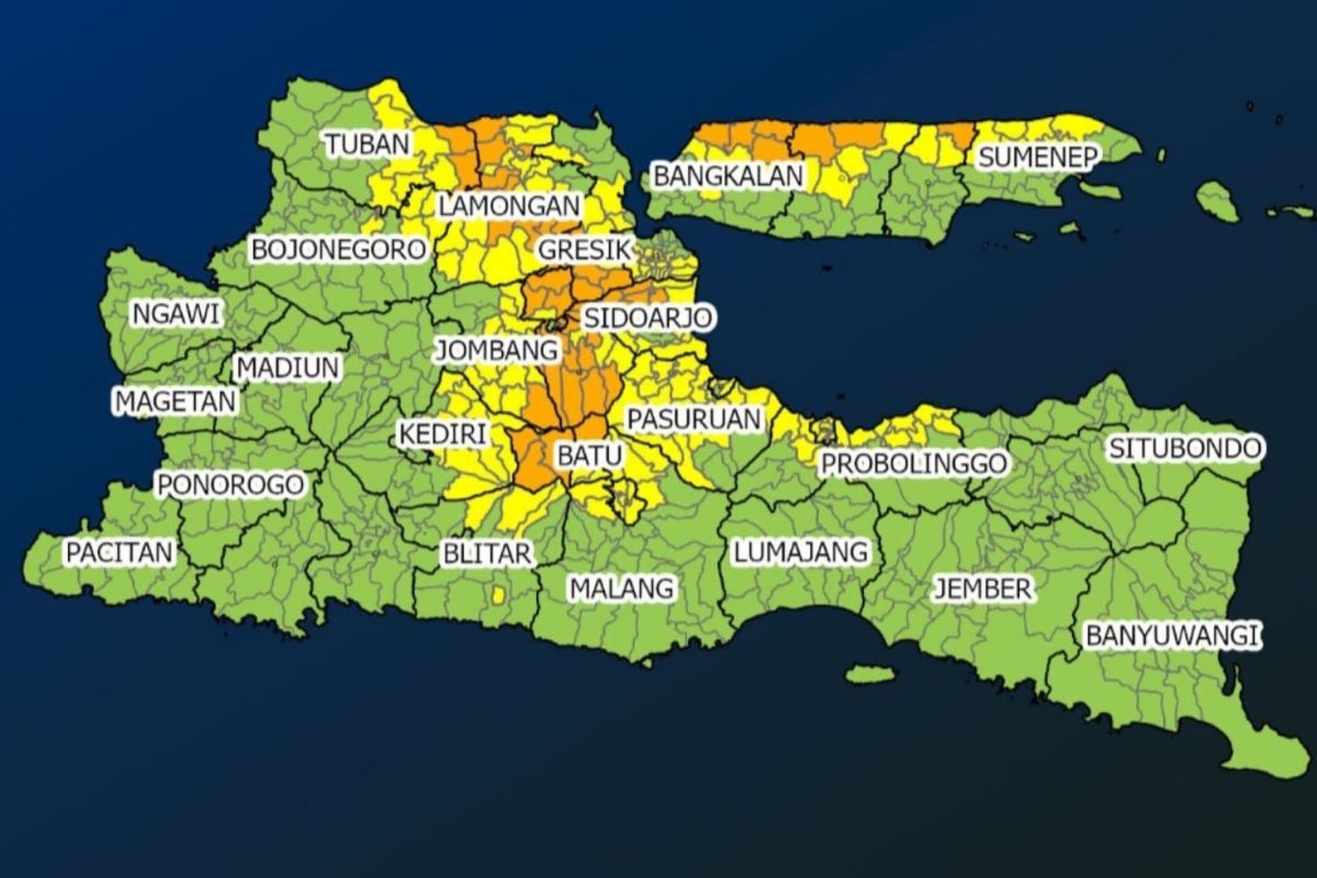 BMKG ingatkan sebagian wilayah Jatim hujan saat Pemilu