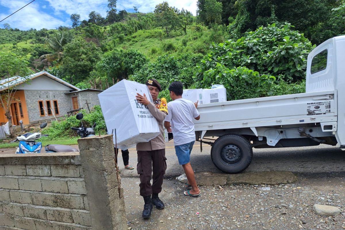 Polres Gorontalo Utara jaga ketat pergeseran kotak suara pemilu