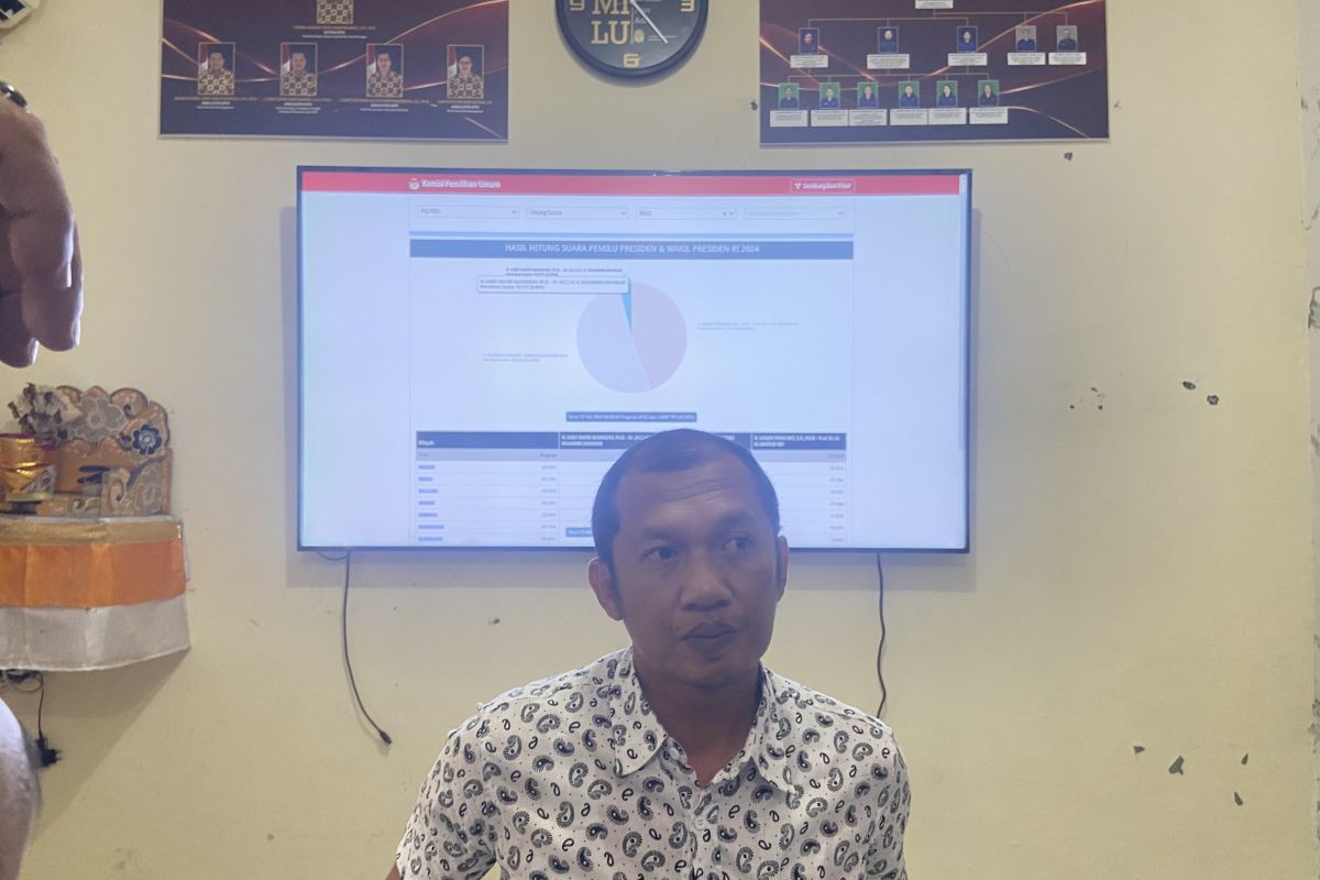 KPU catat 35 persen suara masuk di Bali diungguli paslon 2