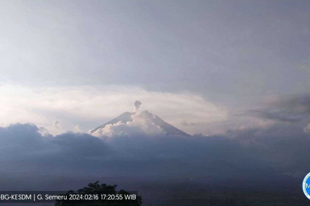 Gunung Semeru kembali erupsi dengan letusan setinggi 700 meter